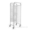 SS304 heavy duty stainless steel trolley